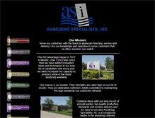 Tablet Screenshot of anodizingspecialists.com